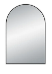 UNI-GUNMETAL GREY/MATTE BLACK/BRUSHED GOLD ARCH FRAMED MIRROR 600X900MM FIL Kitchen Bathroom