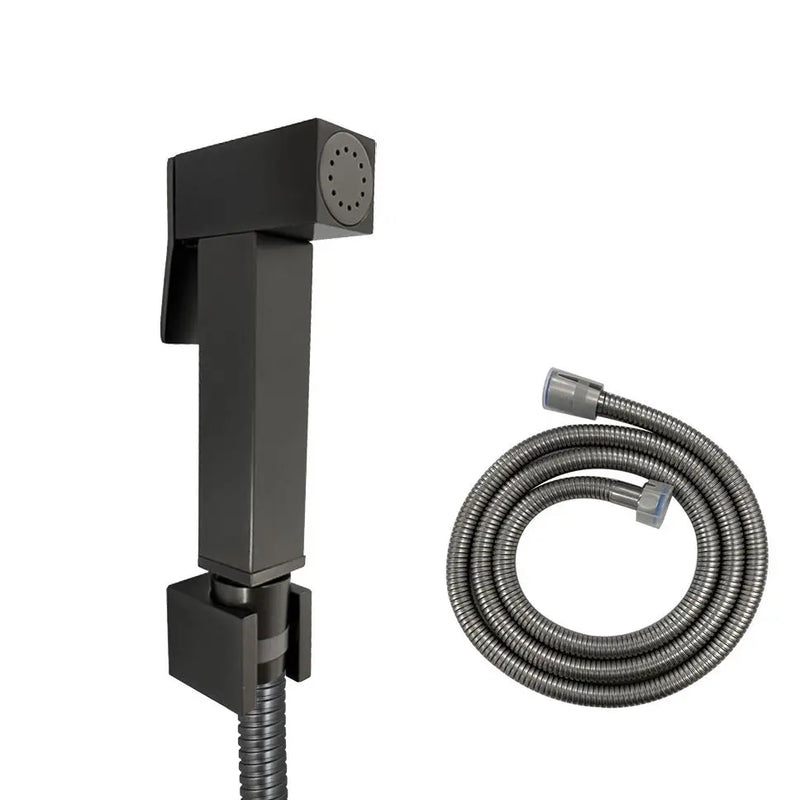 Square Toilet Bidet Spray Kit with 1.2m Stainless steel Hose Chrome and Colours FIL Kitchen Bathroom