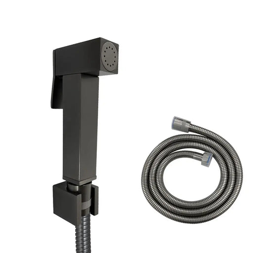 Square Toilet Bidet Spray Kit with 1.2m Stainless steel Hose Chrome and Colours FIL Kitchen Bathroom