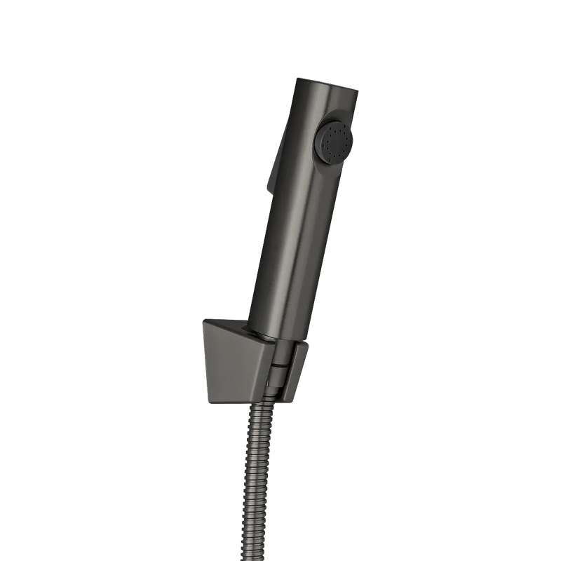 Round ABS Toilet Bidet Spray Kit with Stainless Steel Hose Chrome and Colours FIL Kitchen Bathroom