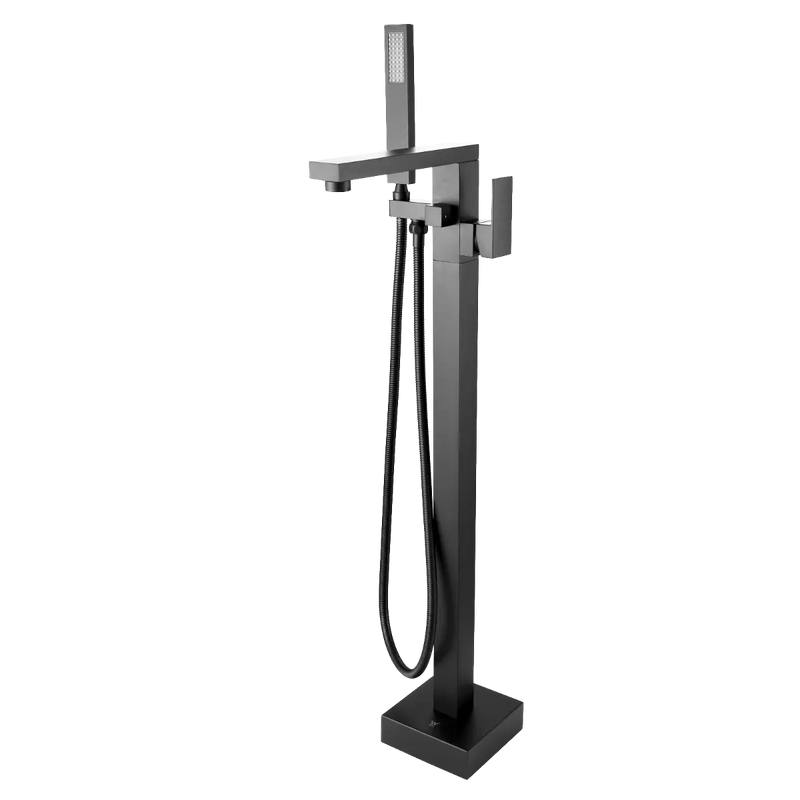 Square Freestanding Bath Mixer With Handheld Shower Chrome and Colours FIL Kitchen Bathroom