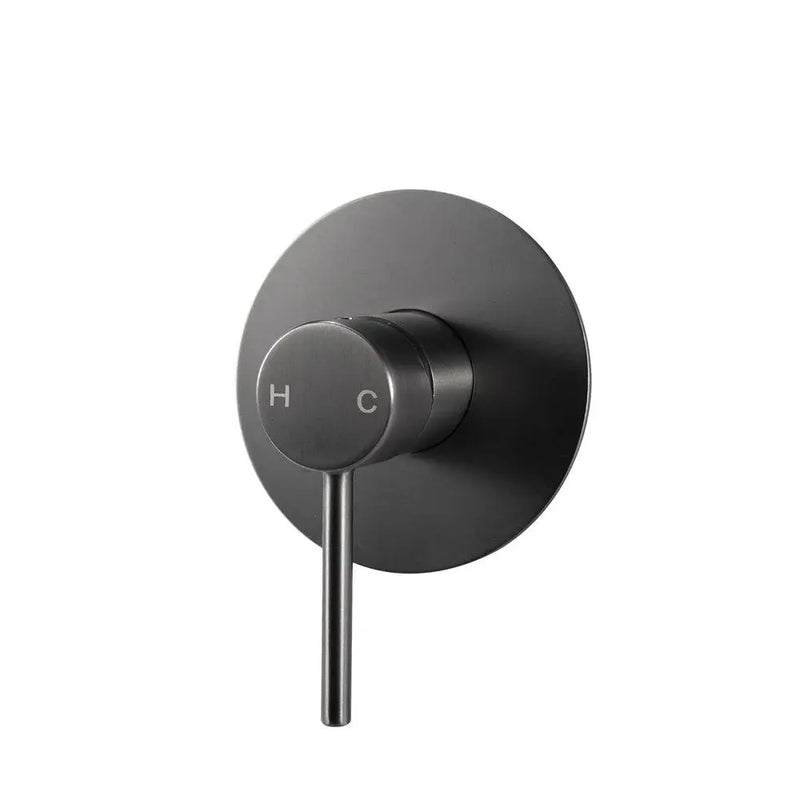 LUCID PIN Round Shower/Bath Wall Mixer Chrome and Colours Aquaperla