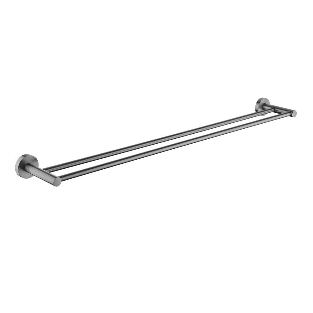 LUCID PIN Round Double Towel Rack Rail 800mm Chrome and Colours