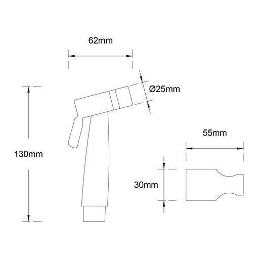 Amoza Dual Function Hand Spray Bidet Set - FIL Kitchen Bathroom