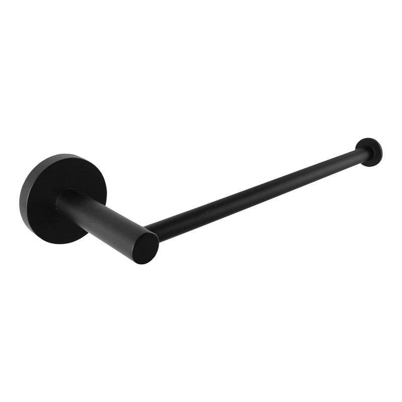 LUCID PIN Chrome/Black Round Towel Hook Ring