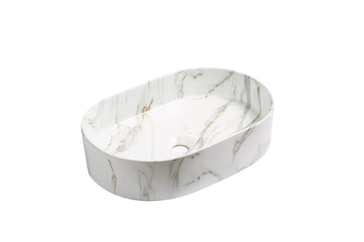 Above Counter Ceramic Basin Matte White Carrara 500x 350x 120mm - FIL Kitchen Bathroom