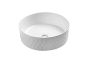 Above Counter Basin Ceramic Diamond Basin Gloss White/Matte White 360x 360 x 120mm - FIL Kitchen Bathroom