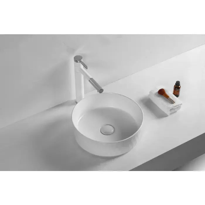 Above Counter Basin Ceramic Diamond Basin Gloss White/Matte White 360x 360 x 120mm - FIL Kitchen Bathroom