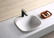 Semi Inset Ceramic Basin Gloss White 420x 420x 155mm/500x 420x 155mm - FIL Kitchen Bathroom