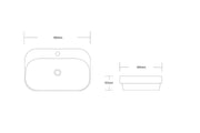 Semi Inset Ceramic Basin Gloss White 420x 420x 155mm/500x 420x 155mm - FIL Kitchen Bathroom
