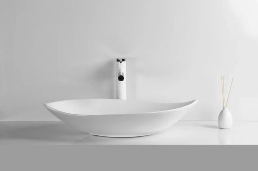 Above Counter Ceramic Basin Gloss White/Matte White 660mmx 390mmx 150mm - FIL Kitchen Bathroom