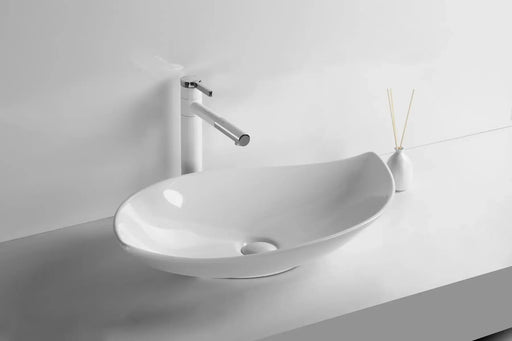 Above Counter Ceramic Basin Gloss White/Matte White 660mmx 390mmx 150mm - FIL Kitchen Bathroom