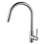 Round Chrome/Black Pull Out Kitchen Sink Mixer Tap FIL Kitchen Bathroom