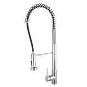 Tall Spring Chrome/Black Pull Out Kitchen Sink Mixer Tap FIL Kitchen Bathroom