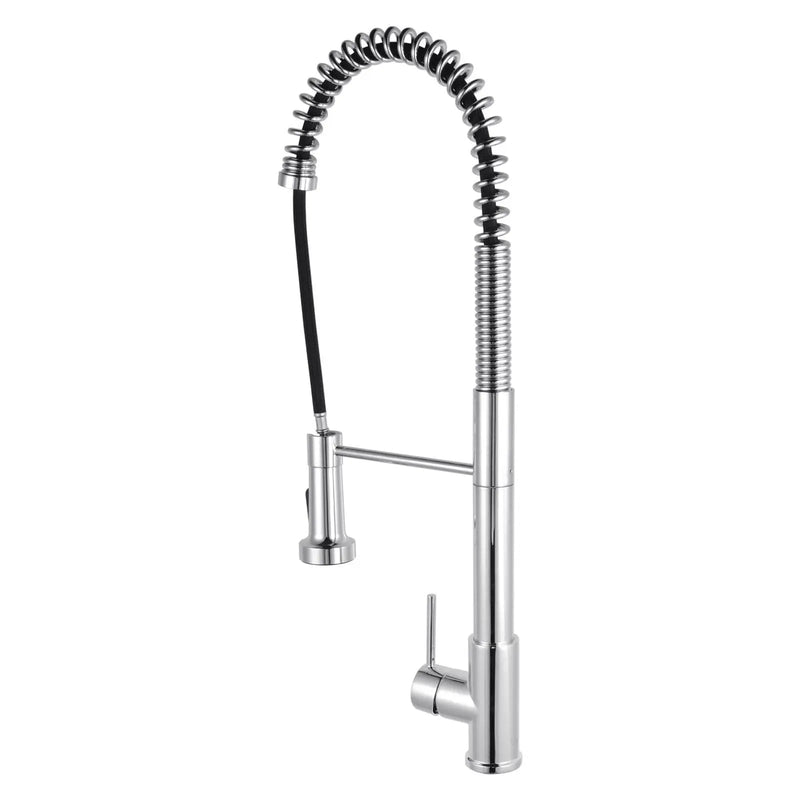Tall Spring Chrome/Black Pull Out Kitchen Sink Mixer Tap FIL Kitchen Bathroom