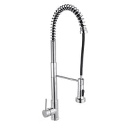 Tall Spring Chrome/Black Pull Out Kitchen Sink Mixer Tap FIL Kitchen Bathroom