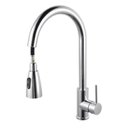 Round Chrome Pull Out Shower Kitchen Sink Mixer Tap FIL Kitchen Bathroom