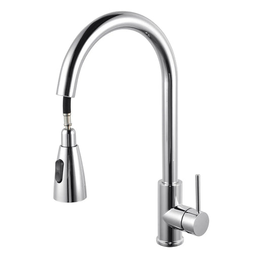Round Chrome Pull Out Shower Kitchen Sink Mixer Tap FIL Kitchen Bathroom