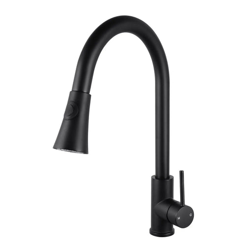 Round Black Pull Out Kitchen Sink Mixer Tap FIL Kitchen Bathroom