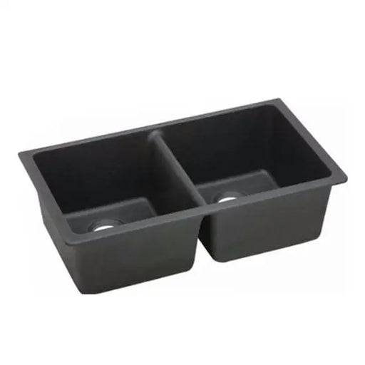 Black Kitchen Sink Granite Stone Under Mount Double Bowls 838*476*241mm FIL Kitchen Bathroom