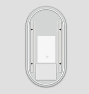 450*900mm Builder Range Oval Sharp-Edged 3 Color Lighting Backlit LED Mirror with Touch Sensor Switch FIL Kitchen Bathroom