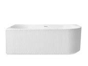 Attica Havana Corner 1700 Gloss White Fluted Bath with Overflow otti