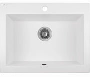 Laveo 490*580*220mm White Granite Stone Sink Single Bowl(including Space Saving Siphon and Click-clack Plug) FIL Kitchen Bathroom