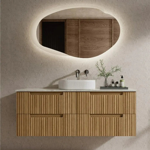 Lovina Tier Harvest Oak Wall Hung Vanity 1200mm/1500mm/1800mm - FIL Kitchen Bathroom