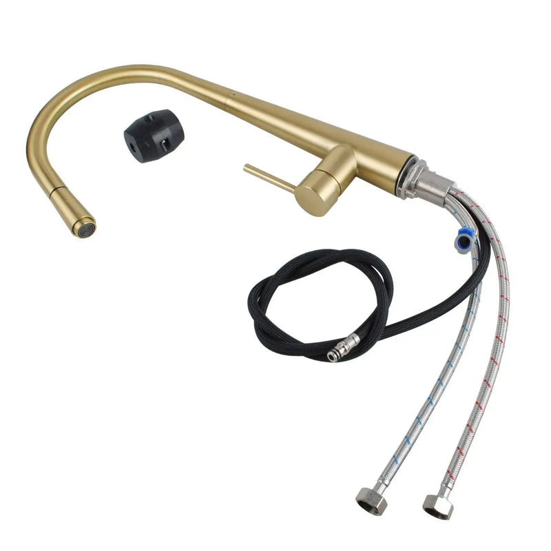 Round Pull Out Kitchen Sink Mixer Tap Chrome and Colours FIL Kitchen Bathroom
