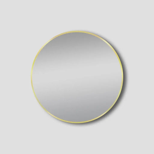 700mm Matte Brushed Gold Aluminium Framed Round Non-Luminous Mirror FIL Kitchen Bathroom