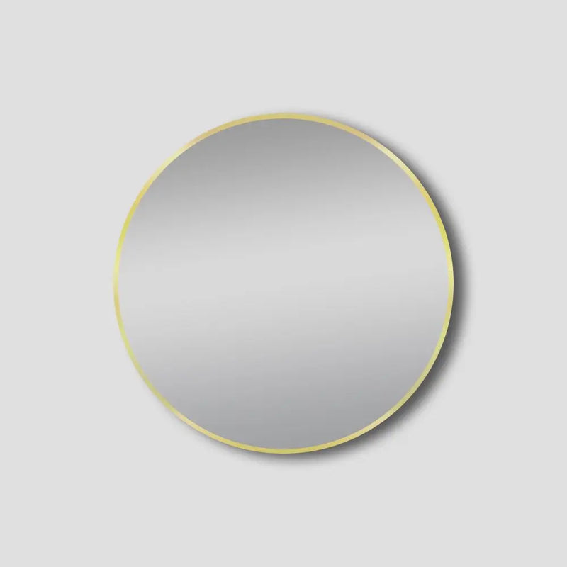 600mm Brushed Nickel/Brushed Gold Framed Round Mirror FIL Kitchen Bathroom