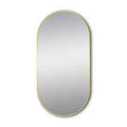 500*1000mm Matte Black/Brushed Gold Oval Framed Mirror FIL Kitchen Bathroom