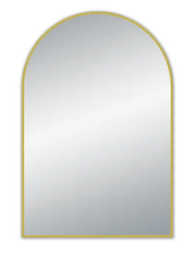 UNI-GUNMETAL GREY/MATTE BLACK/BRUSHED GOLD ARCH FRAMED MIRROR 600X900MM FIL Kitchen Bathroom