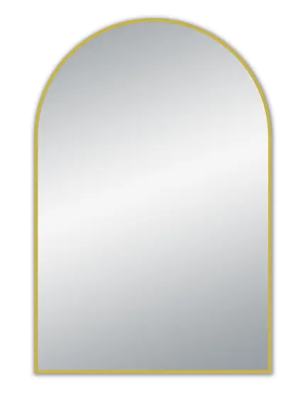 UNI-GUNMETAL GREY/MATTE BLACK/BRUSHED GOLD ARCH FRAMED MIRROR 600X900MM FIL Kitchen Bathroom