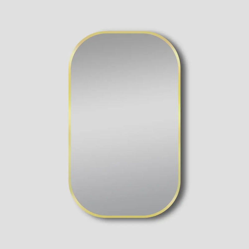 600*900mm Brushed Nickel/Matte Black/Brushed Gold Rounded Rectangular Framed Mirror FIL Kitchen Bathroom