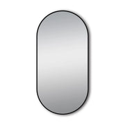 500*1000mm Matte Black/Brushed Gold Oval Framed Mirror FIL Kitchen Bathroom