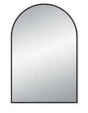 UNI-GUNMETAL GREY/MATTE BLACK/BRUSHED GOLD ARCH FRAMED MIRROR 600X900MM FIL Kitchen Bathroom