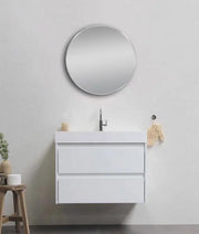 600mm Brushed Nickel/Brushed Gold Framed Round Mirror FIL Kitchen Bathroom