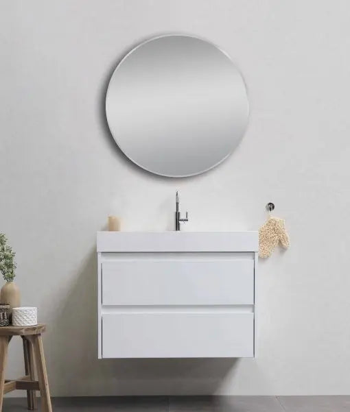 700mm Matte Brushed Gold Aluminium Framed Round Non-Luminous Mirror FIL Kitchen Bathroom