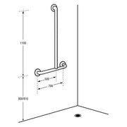 CARE RIGHT HAND GRAB RAIL STAINLESS STEEL FIL Kitchen Bathroom