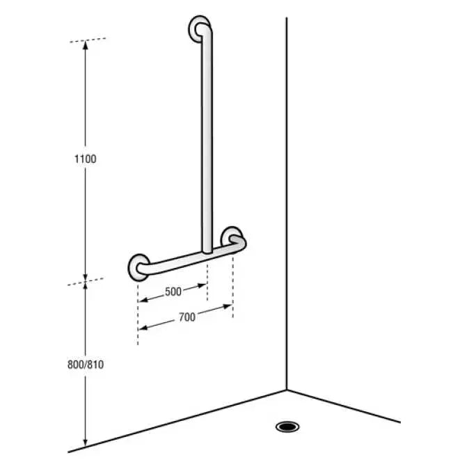CARE RIGHT HAND GRAB RAIL STAINLESS STEEL FIL Kitchen Bathroom