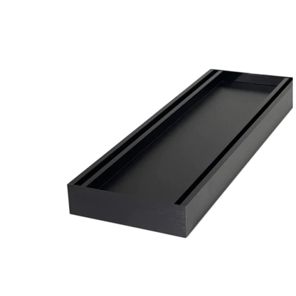 Aluminium Tile Insert Matt Black 21mm x 100mm - Custom Length