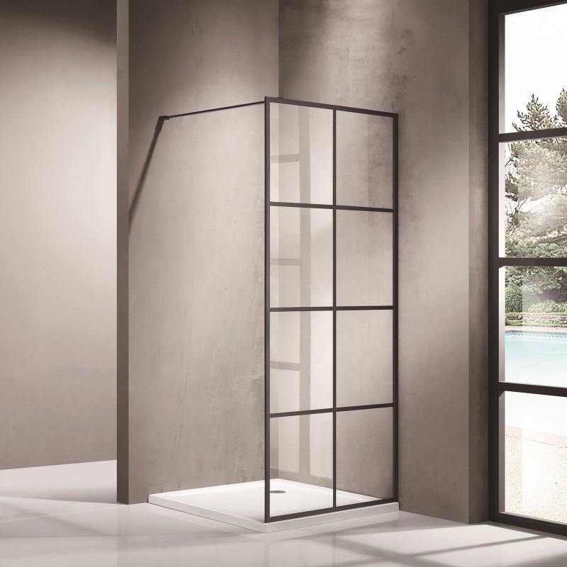 Covey Australia 1000 x 2000 mm | Black Fixed Shower Screen Panel