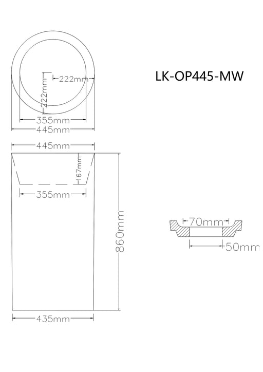 Ollia Free Standing Pedestal Art Basin - FIL Kitchen Bathroom