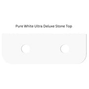 Hampshire Satin Double Bowl White Wall Huang Curve Vanity 1800mm otti