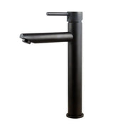 LUCID PIN Round Tall Basin Mixer Chrome/Matte Black FIL Kitchen Bathroom