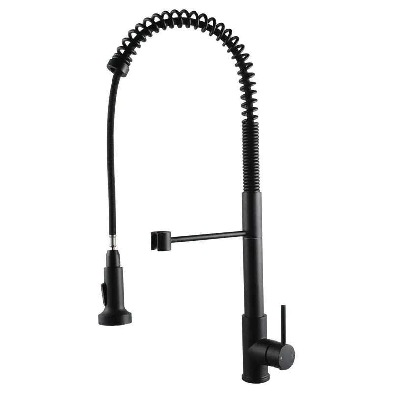 Tall Spring Chrome/Black Pull Out Kitchen Sink Mixer Tap FIL Kitchen Bathroom