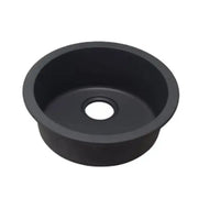 black Granite Quartz Stone Kitchen/Laundry Sink Round Single Bowl Top/Under Mount 460mm FIL Kitchen Bathroom