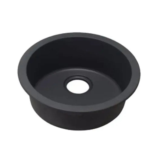 black Granite Quartz Stone Kitchen/Laundry Sink Round Single Bowl Top/Under Mount 460mm FIL Kitchen Bathroom