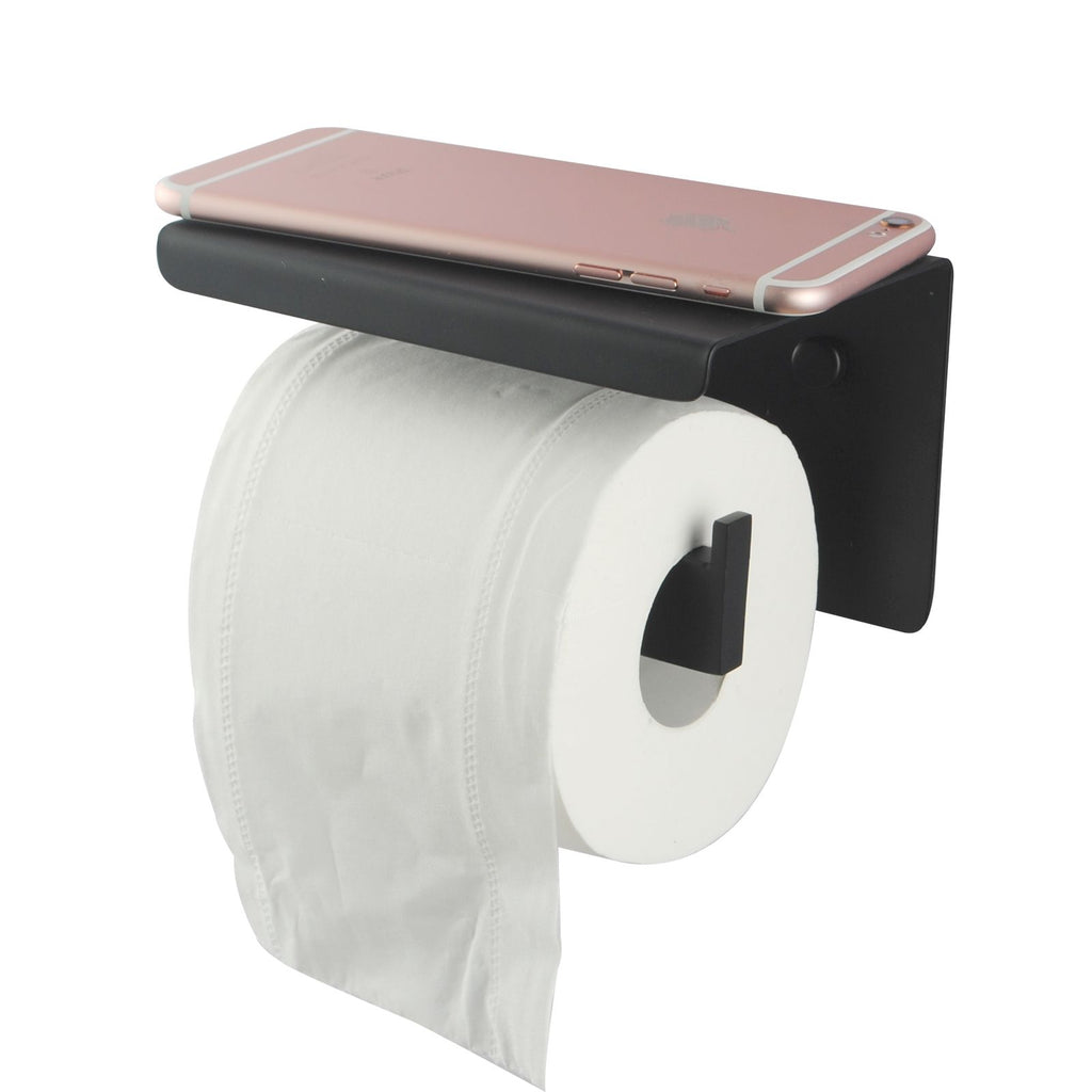 IVANO Series Chrome/Black Toilet Paper Holder